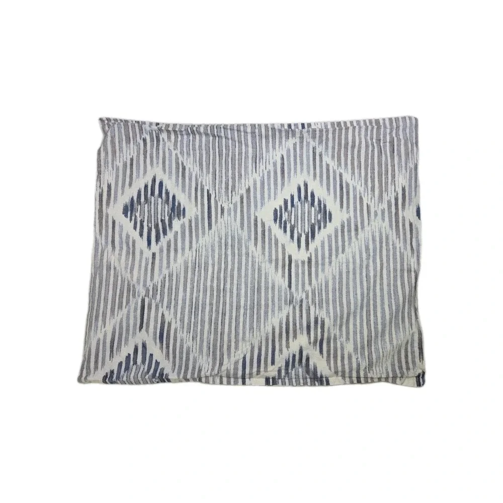 RALPH LAUREN LRL Austin Diamond Aztec‎ Pillow Sham Grey Indigo Blue Standard